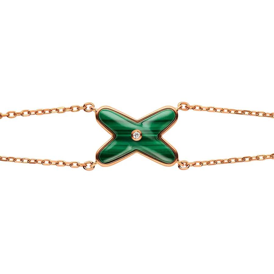 [Aurelle Style]JEUX BRACELET MALACHITE PINK GOLD 1 DIAMOND