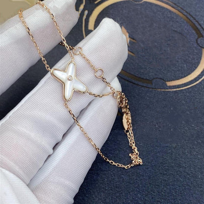 [Aurelle Style]JEUX BRACELET WHITE MOP PINK GOLD 1 DIAMOND