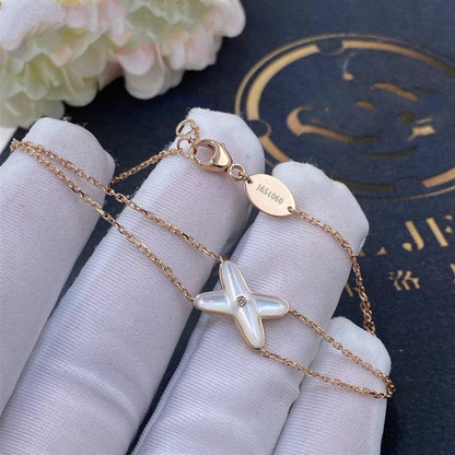 [Aurelle Style]JEUX BRACELET WHITE MOP PINK GOLD 1 DIAMOND