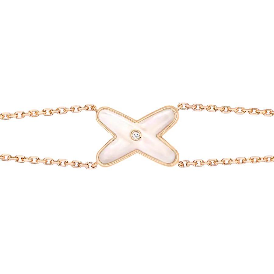 [Aurelle Style]JEUX BRACELET WHITE MOP PINK GOLD 1 DIAMOND