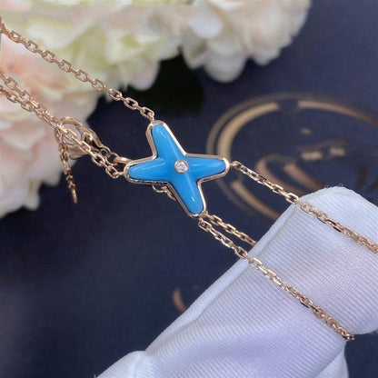 [Aurelle Style]JEUX BRACELET TURQUOISE PINK GOLD 1 DIAMOND