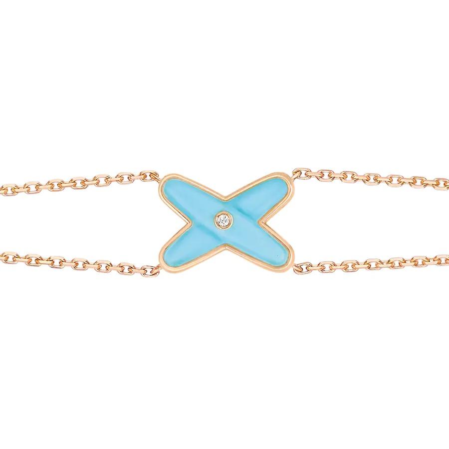 [Aurelle Style]JEUX BRACELET TURQUOISE PINK GOLD 1 DIAMOND