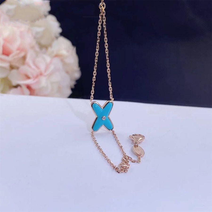 [Aurelle Style]JEUX BRACELET TURQUOISE PINK GOLD 1 DIAMOND