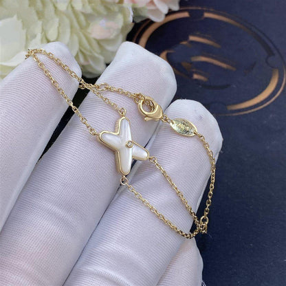 [Aurelle Style]JEUX BRACELET WHITE MOP GOLD 1 DIAMOND