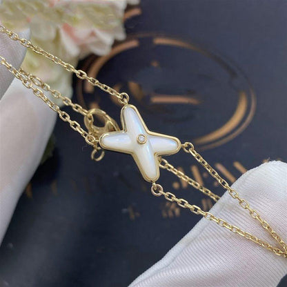 [Aurelle Style]JEUX BRACELET WHITE MOP GOLD 1 DIAMOND