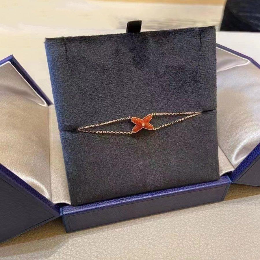 [Aurelle Style]JEUX BRACELET CARNELIAN PINK GOLD 1 DIAMOND