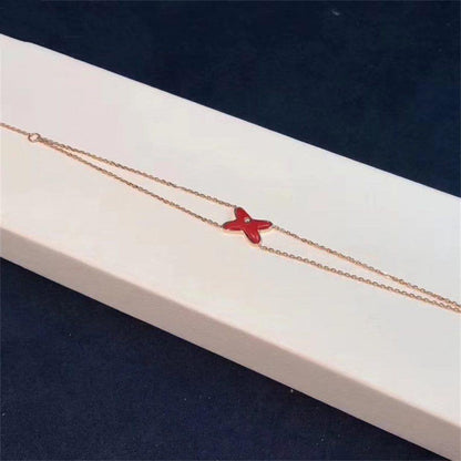 [Aurelle Style]JEUX BRACELET CARNELIAN PINK GOLD 1 DIAMOND