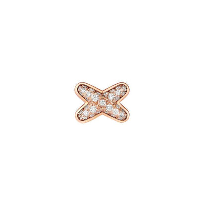 [Aurelle Style]JEUX DE PINK GOLD DIAMOND EARRINGS