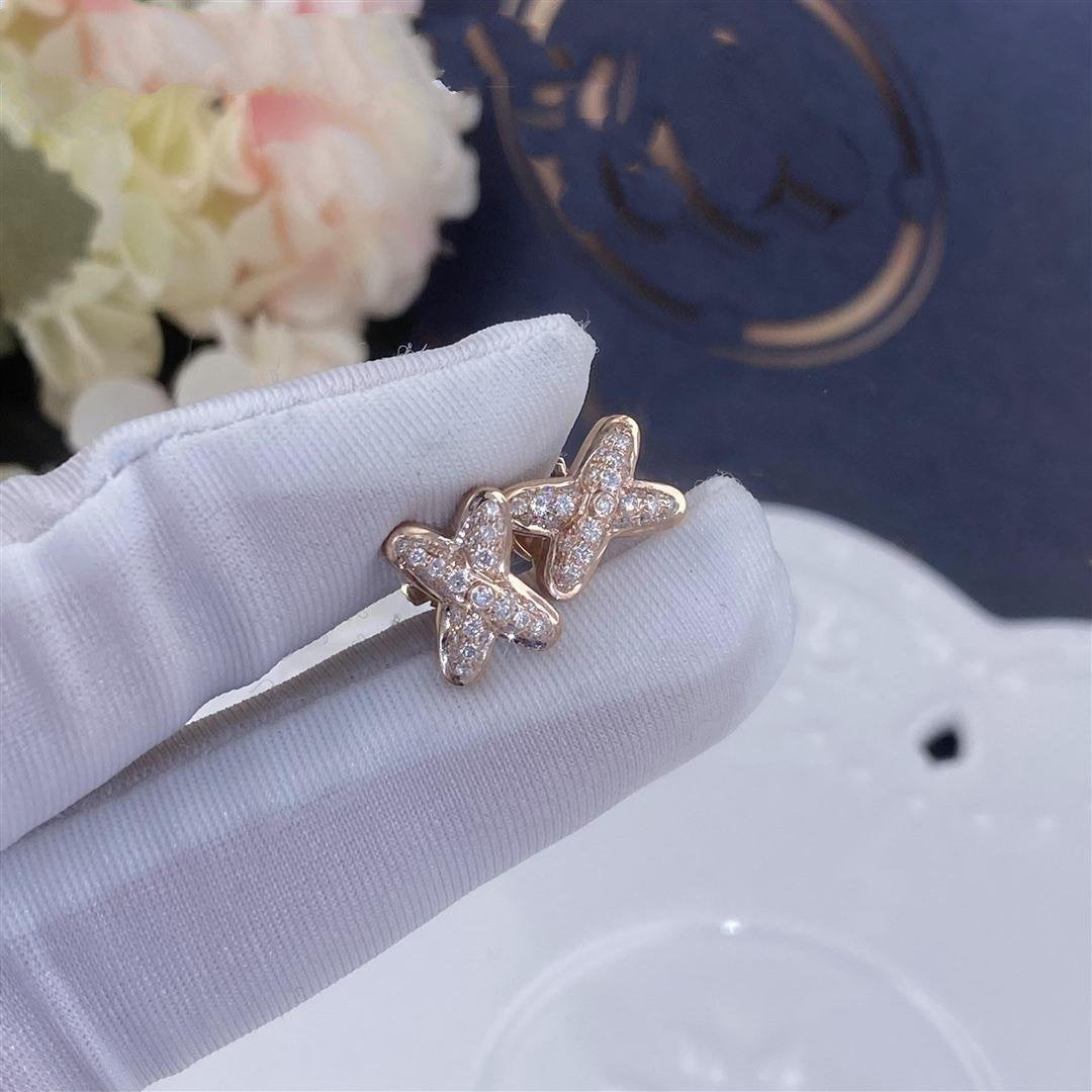 [Aurelle Style]JEUX DE PINK GOLD DIAMOND EARRINGS