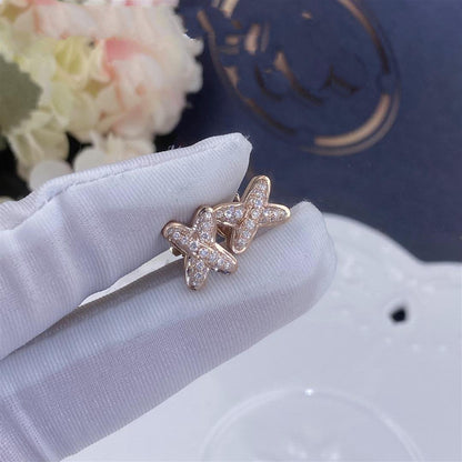 [Aurelle Style]JEUX DE PINK GOLD DIAMOND EARRINGS