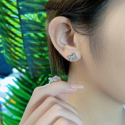 [Aurelle Style]JEUX DE SILVER DIAMOND EARRINGS