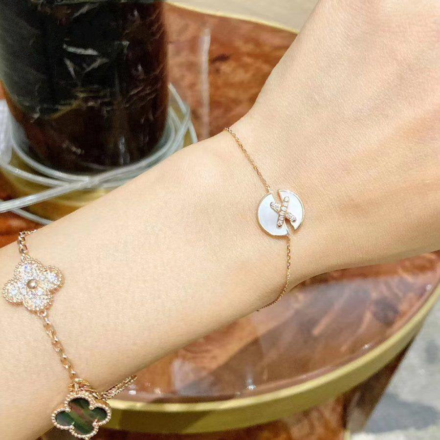 [Aurelle Style]JEUX DE BRACELET MOP PINK GOLD DIAMONDS