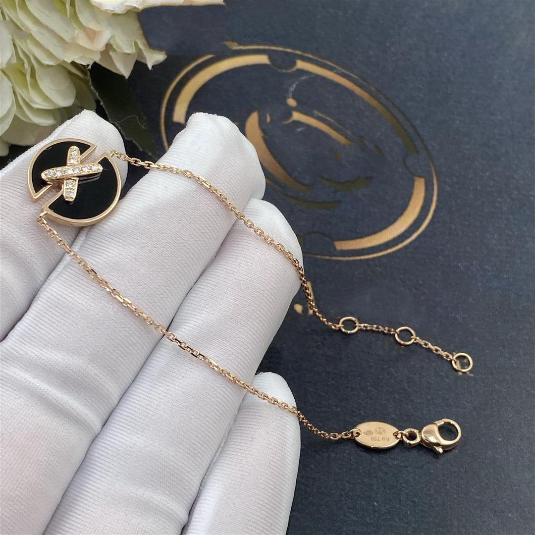 [Aurelle Style]JEUX DE BRACELET ONYX PINK GOLD DIAMOND