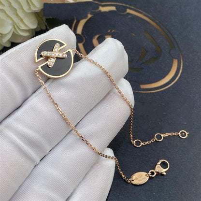 [Aurelle Style]JEUX DE BRACELET ONYX PINK GOLD DIAMOND