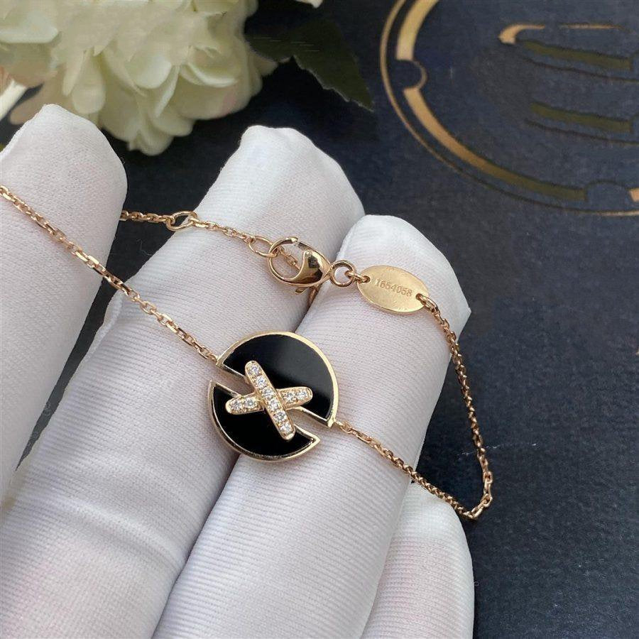 [Aurelle Style]JEUX DE BRACELET ONYX PINK GOLD DIAMOND
