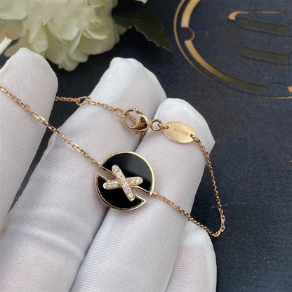[Aurelle Style]JEUX DE BRACELET ONYX PINK GOLD DIAMOND