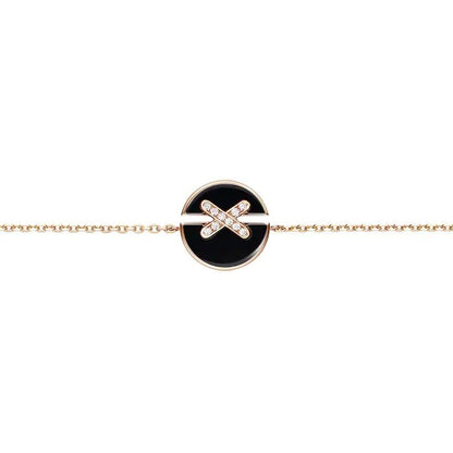 [Aurelle Style]JEUX DE BRACELET ONYX PINK GOLD DIAMOND