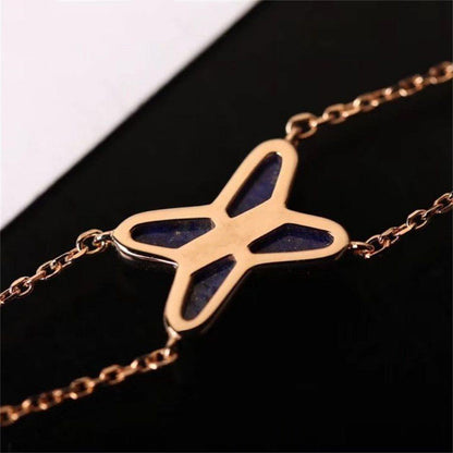 [Aurelle Style]Hollow Design Four-Leaf Clover Flower Shape Bracelet