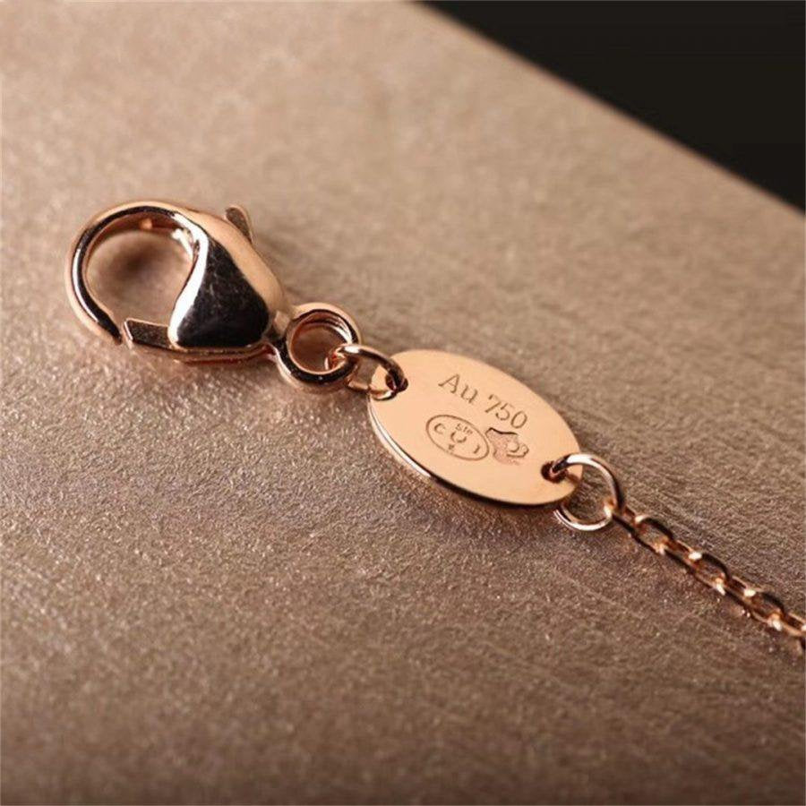 [Aurelle Style]Hollow Design Four-Leaf Clover Flower Shape Bracelet