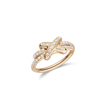 [Aurelle Style]JEUX DE RING PINK GOLD DIAMOND