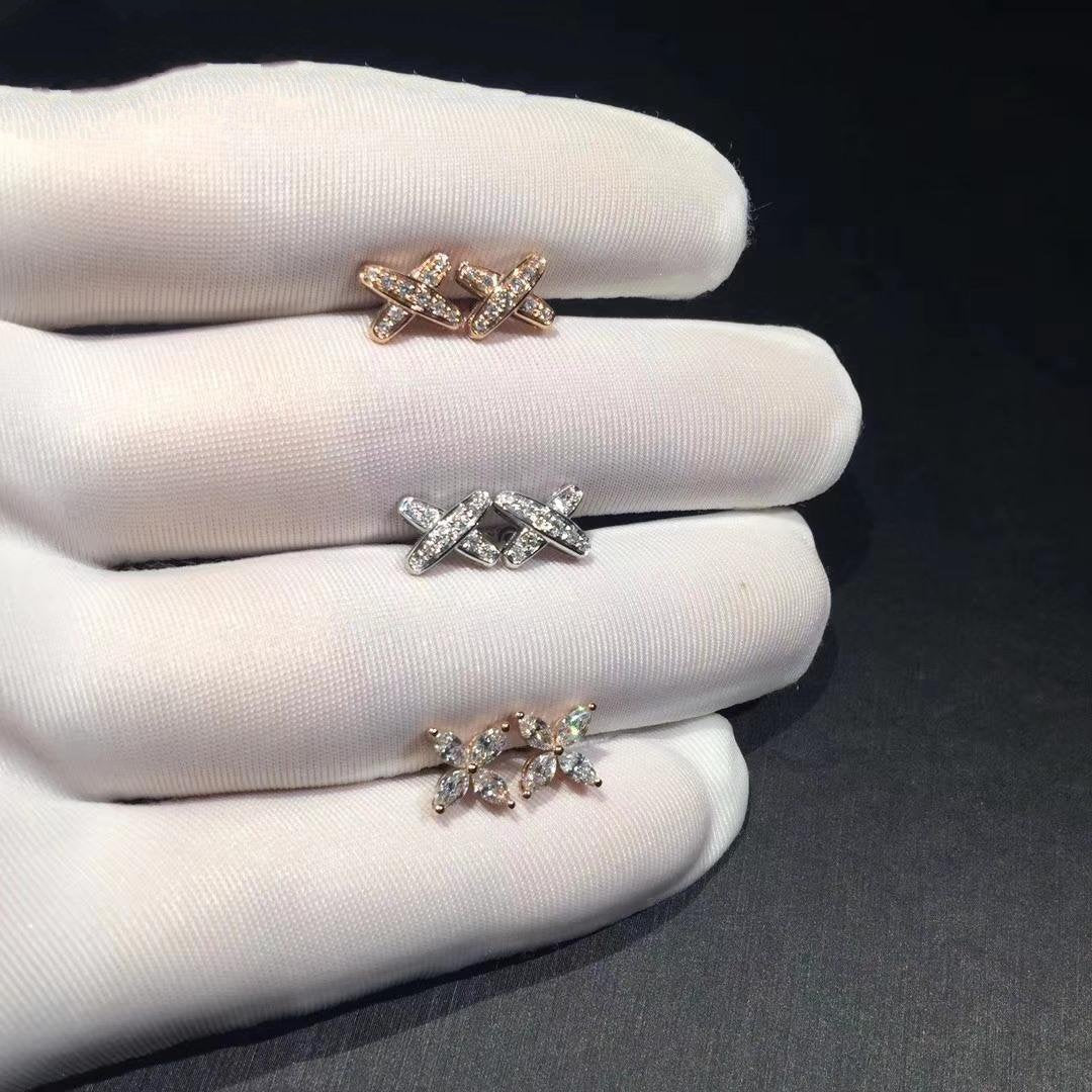[Aurelle Style]JEUX DE DIAMOND EARRINGS