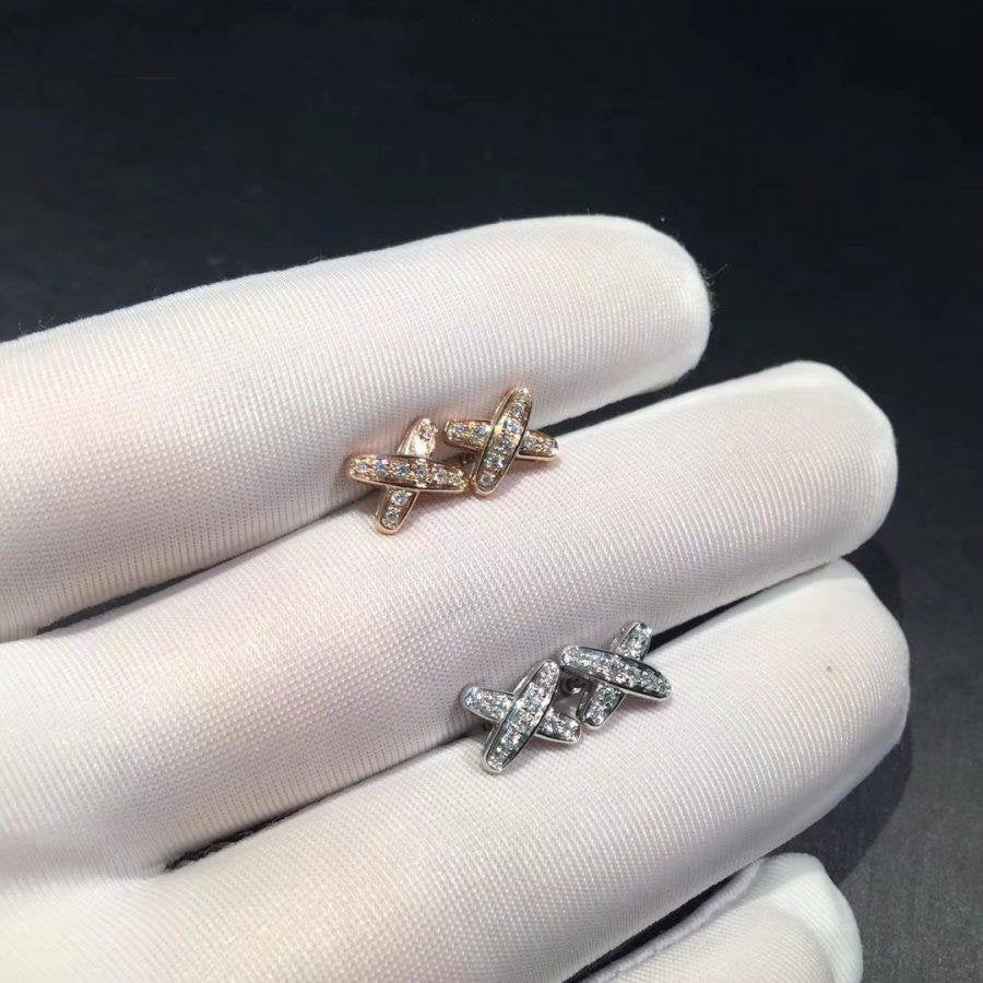 [Aurelle Style]JEUX DE DIAMOND EARRINGS