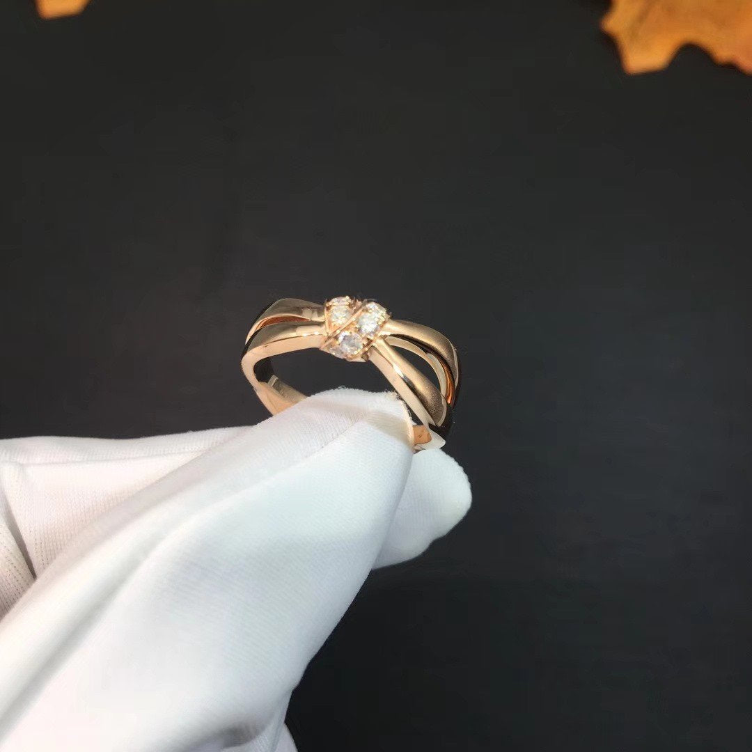 [Aurelle Style]LIENS RING PINK GOLD DIAMOND