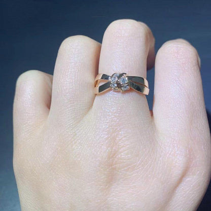 [Aurelle Style]LIENS RING PINK GOLD DIAMOND
