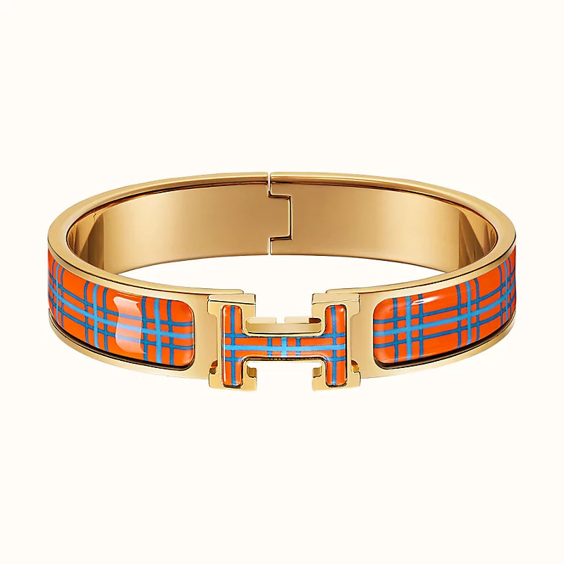 [Aurelle Style]H TARTAN BRACELET 12MM