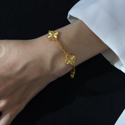 [Aurelle Style] CLOVER 5 MOTIF LASER BRACELET COLLECTION