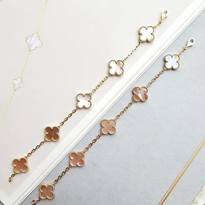 [Aurelle Style] CLOVER 5 MOTIFS  PINK MOP BRACELET COLLECTION