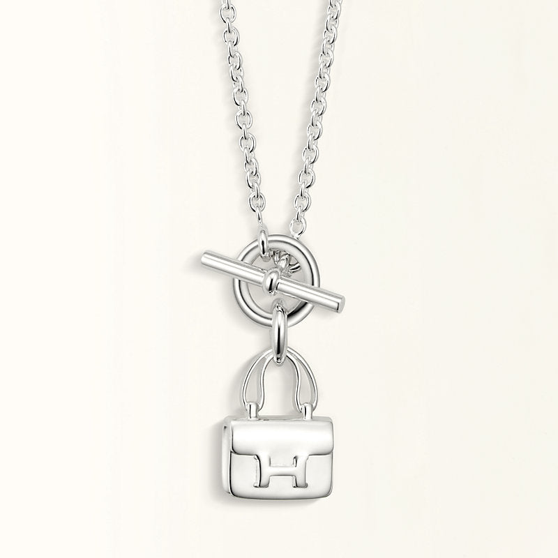 [Aurelle Style]POP H PEDANT SILVER NECKLACE