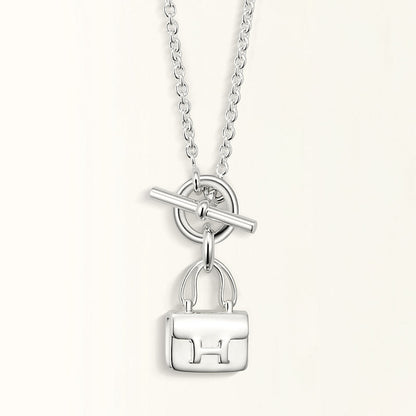 [Aurelle Style]POP H PEDANT SILVER NECKLACE