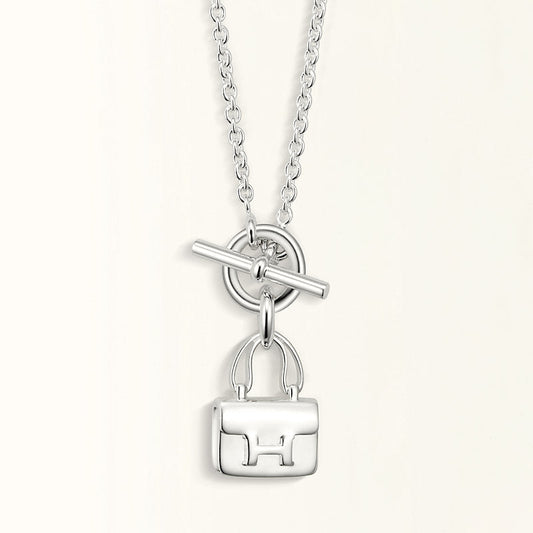 [Aurelle Style]POP H PEDANT SILVER NECKLACE