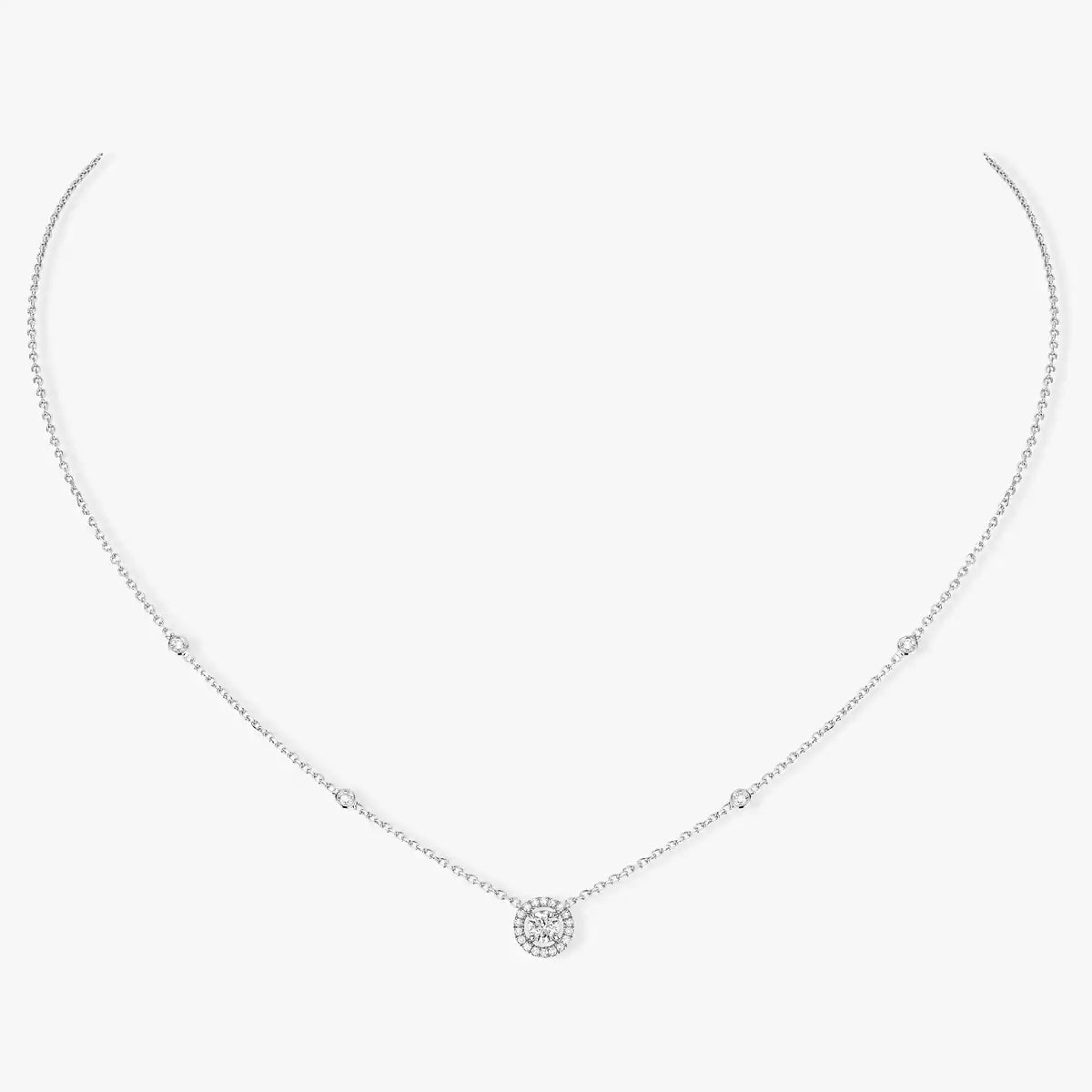 [Aurelle Style]Diamond Necklace 0,20ct Brilliant Shape Joy