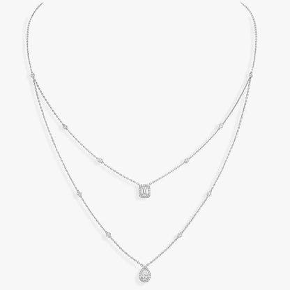 [Aurelle Style]Diamond Necklace My Twin 2 Rows