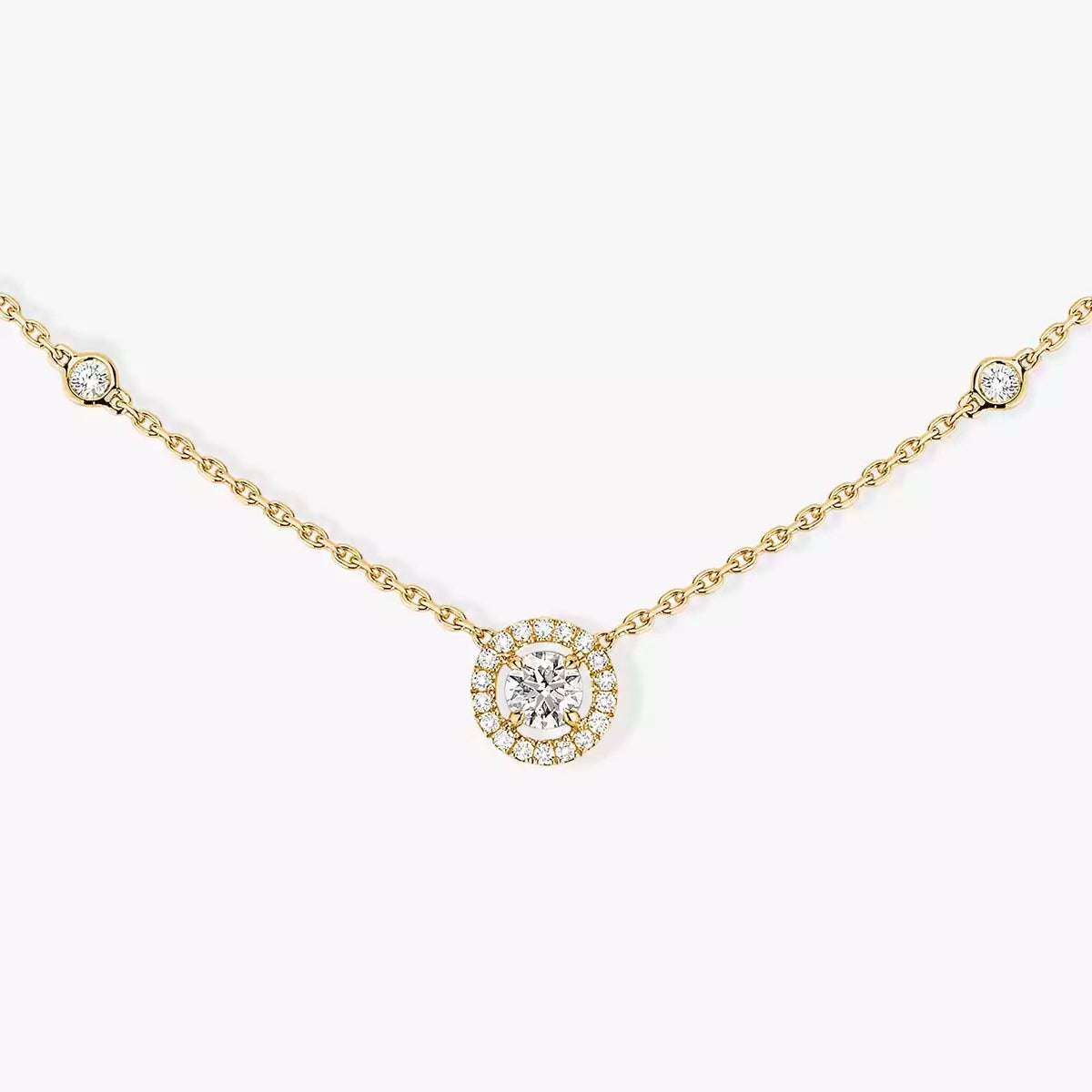 [Aurelle Style]Diamond Necklace 0,20ct Brilliant Shape Joy