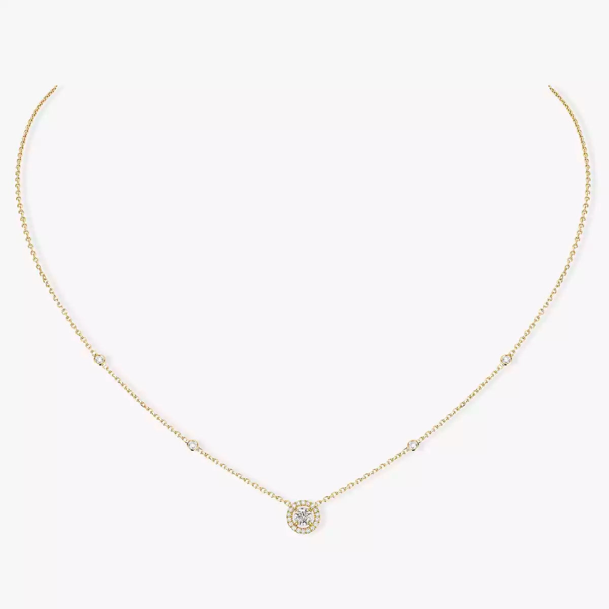 [Aurelle Style]Diamond Necklace 0,20ct Brilliant Shape Joy