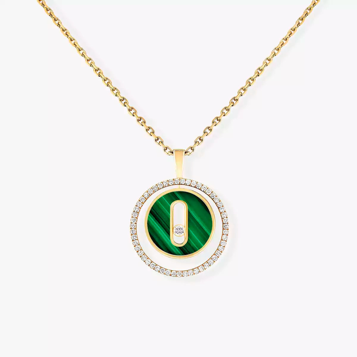 [Aurelle Style]Lucky Move Diamond Necklace in Rose Gold and White Mother-of-Pearl