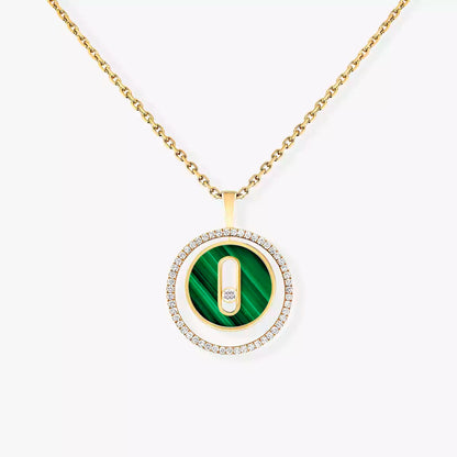 [Aurelle Style]Lucky Move Diamond Necklace in Rose Gold and White Mother-of-Pearl
