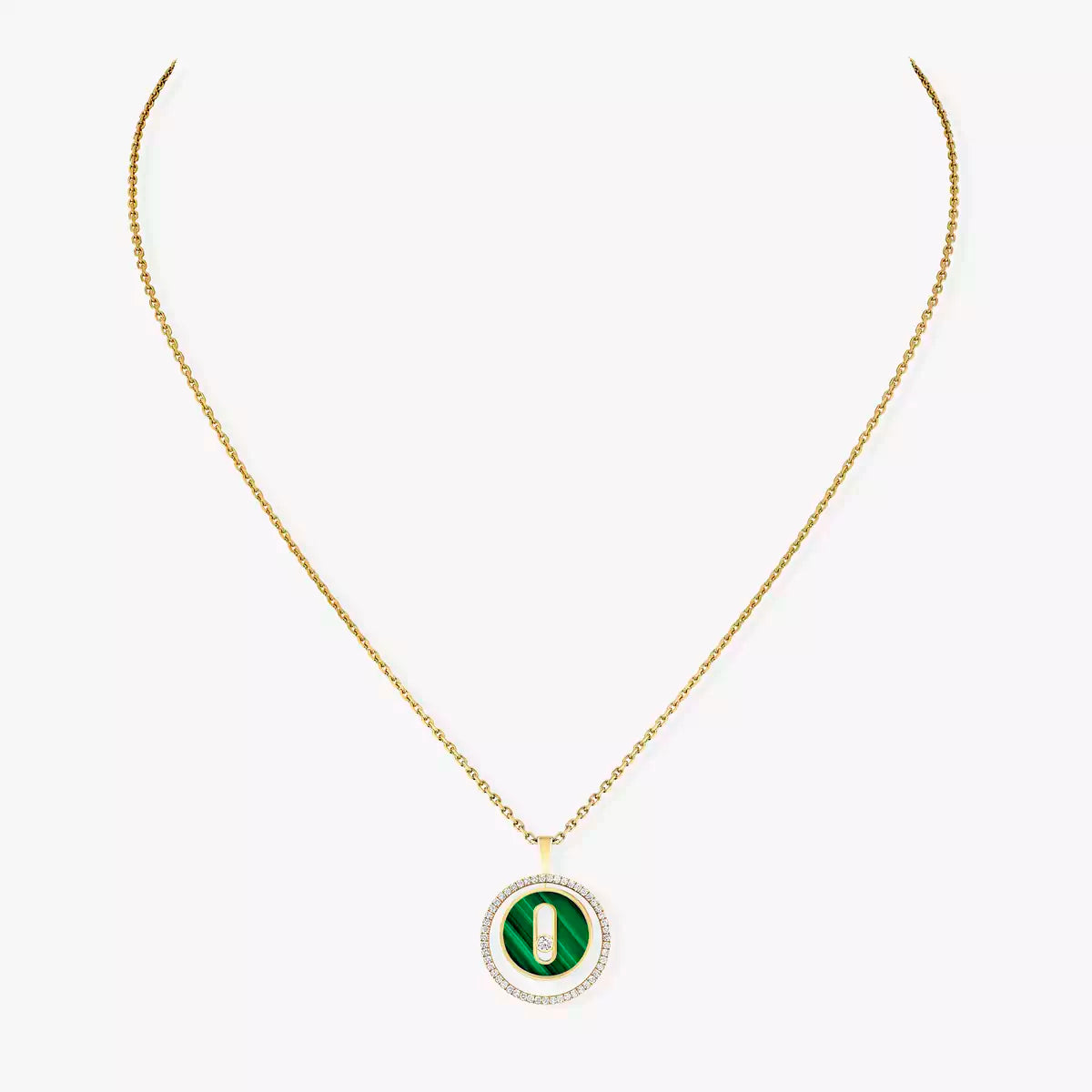 [Aurelle Style]Lucky Move Diamond Necklace in Rose Gold and White Mother-of-Pearl