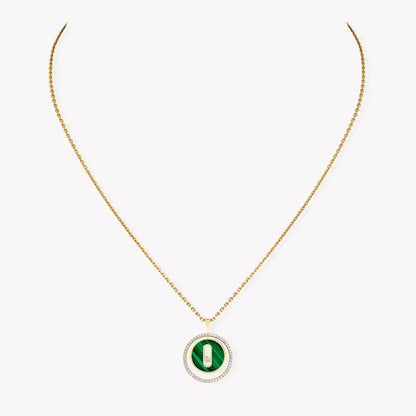 [Aurelle Style]Lucky Move Diamond Necklace in Rose Gold and White Mother-of-Pearl