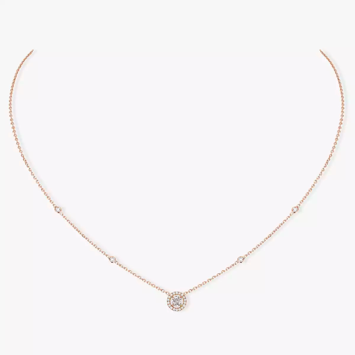 [Aurelle Style]Diamond Necklace 0,20ct Brilliant Shape Joy