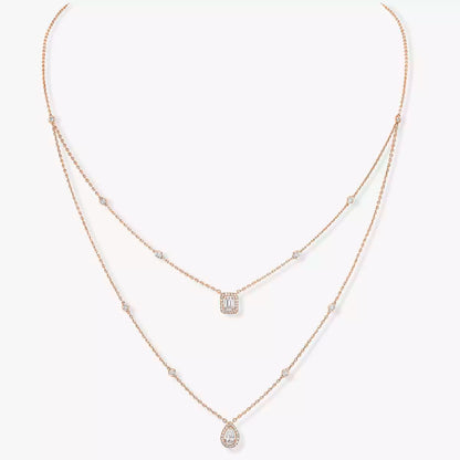 [Aurelle Style]Diamond Necklace My Twin 2 Rows