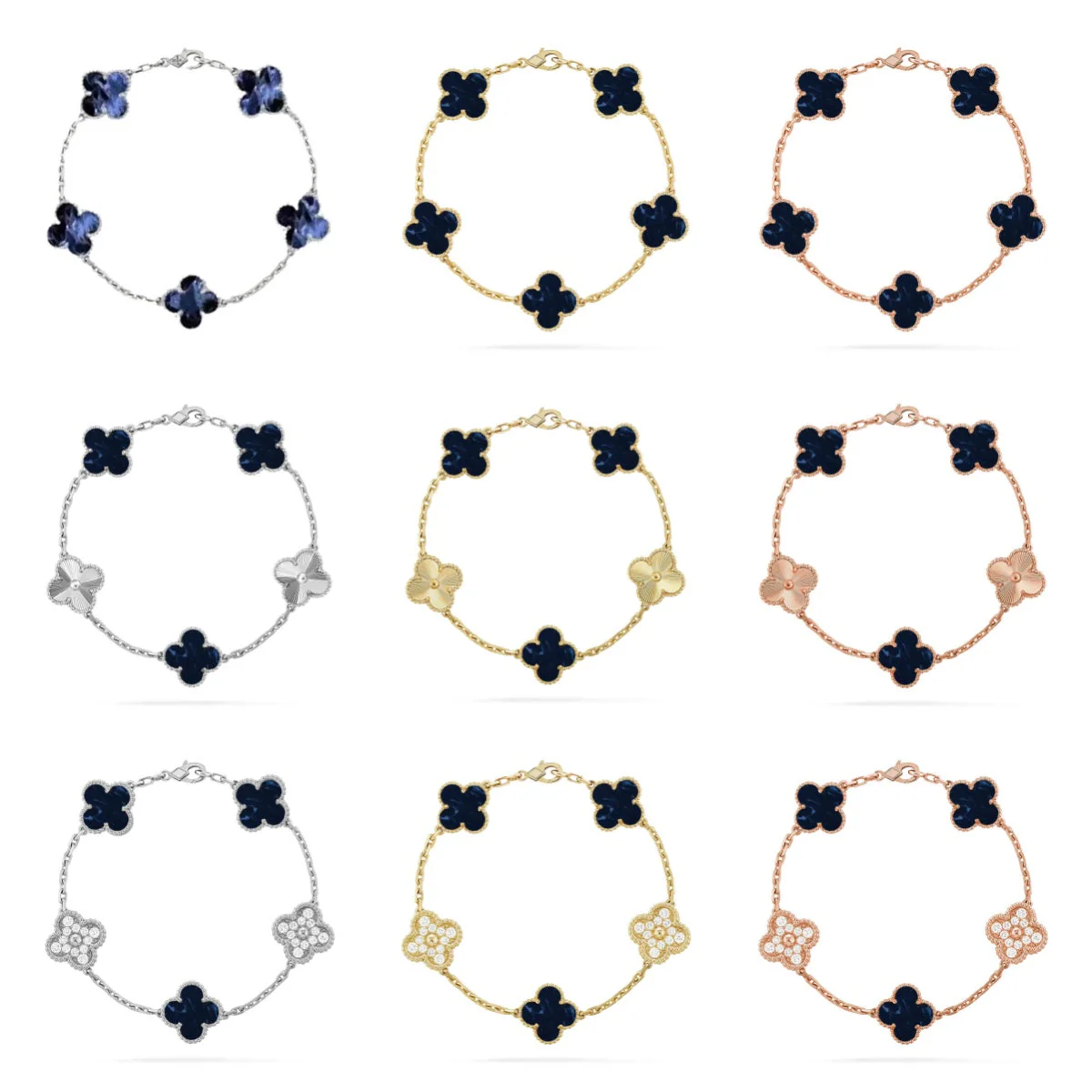 [TOP]CLOVER 5 MOTIF PIETERSITE BRACELET COLLECTION