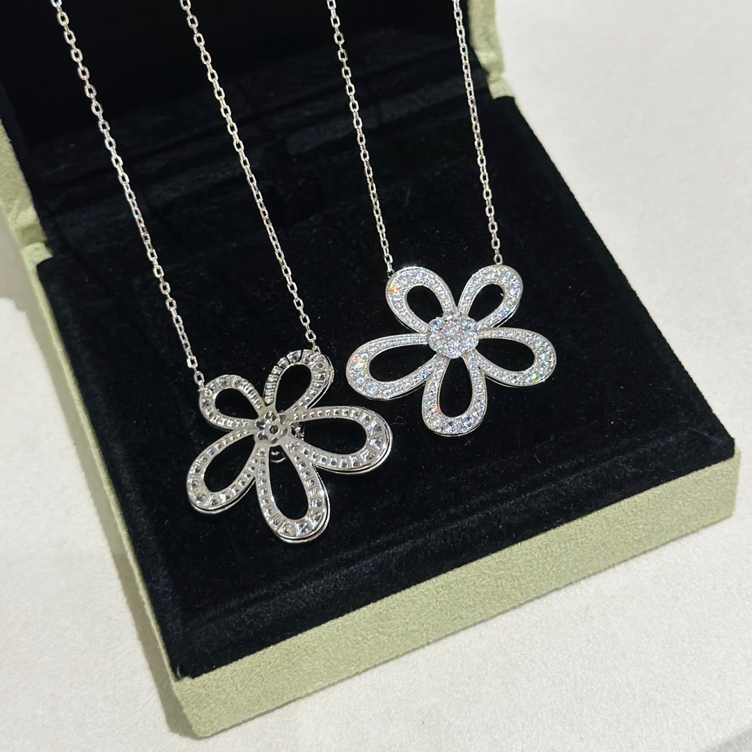 [TOP]FLOWERLACE NECKLACE FULL DIAMONDS