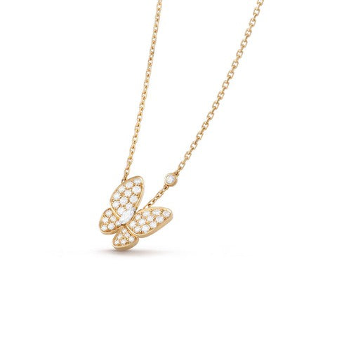 [Aurelle Style]BUTTERFLY DIAMOND NECKLACE