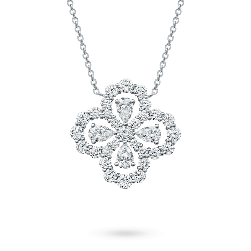 [Aurelle Style]LOOP NECKLACE FULL MOTIF DIAMOND 16MM MULTIPLE COLORS