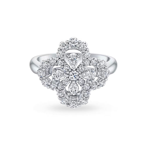 [Aurelle Style]LOOP RING FULL MOTIF DIAMOND 16MM SILVE