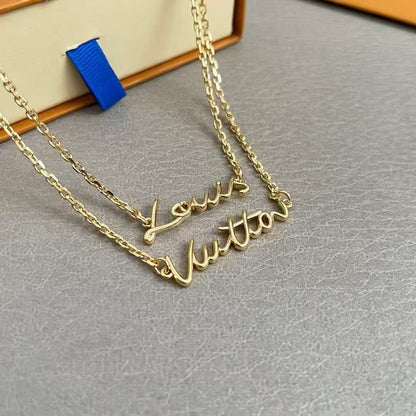 [Aurelle Style]LV Script Necklace